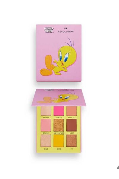 I HEART REVOLUTION Looney Tunes Mini Eyeshadow Palette Tweety Eyeshadow Palet...