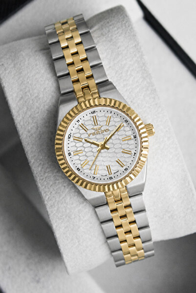 FERRO Yellow and Silver Steel Cord Women's Wristwatch Fl21752A-D 3Atm Waterpr...
