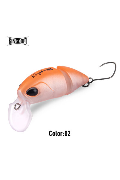 Kingdom 37mm 2.3g color 02 2 Section Minnow Lure 2.3g 37mm Floating S-shaped ...