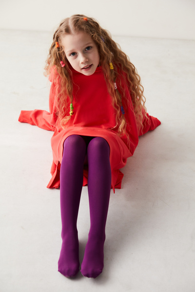 Penti Bohemian Purple Girl's Pretty Thermal Effect Pantyhose