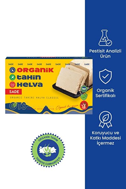 OTS Organik Sade Tahin Helva 200 gr (Organik Sertifikalı, Pestisit Analizli)