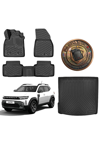 Rizline Renault Duster 2024 Üzeri 4 x 2 3D Paspas ve Üst Bagaj Havuzu