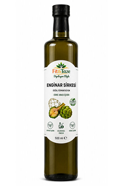 FİT & TAZE Diyetisyen Eliyle Doğal Fermantasyon Enginar Sirkesi Cam Şişe 500 ml