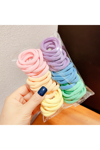 Choice1 spring color 50PCS/Set Women Girls Basic Hair Bands 4cm Simple Scrunc...