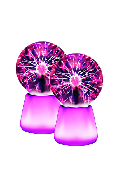 Choice 2PCS Plasma Ball Lamp Interactive Touch Lightning Globe 3 Inch Fun Lam...