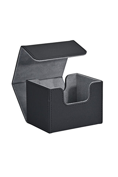 Choice4 Black-Gray Card Deck Box, Card Storage Box Holds 100+ Single Sleeved ...