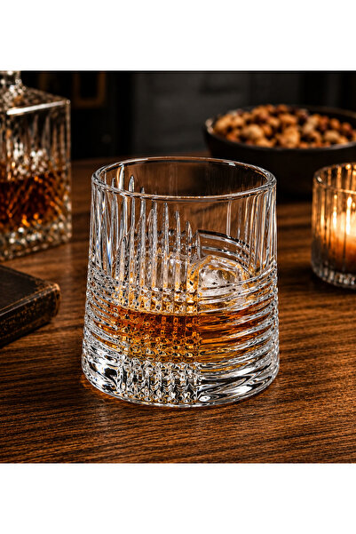 çukurova home Whiskey Cocktail Glass Glass 360 Rotating Glass Glass Set of 2 ...