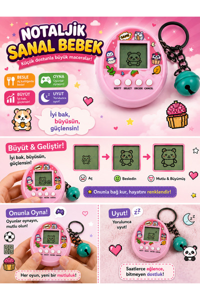 Erzi Nostaljik Sanal Bebek Zilli Bebek Pembe