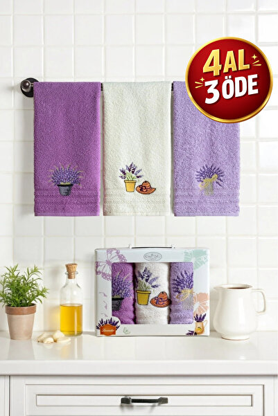 Coton Delux 3-Piece Kitchen Towels - 30X50 - 100% Cotton - Boxed