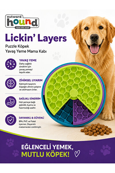 Generic Brand Lickin' Layers Puzzle Dog Lick Bowl (for Medium / Large Breeds)