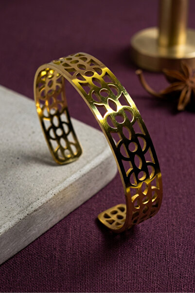 Begondio Minimalist Italian Style Laser Engraved Women's Cuff Bracelet
