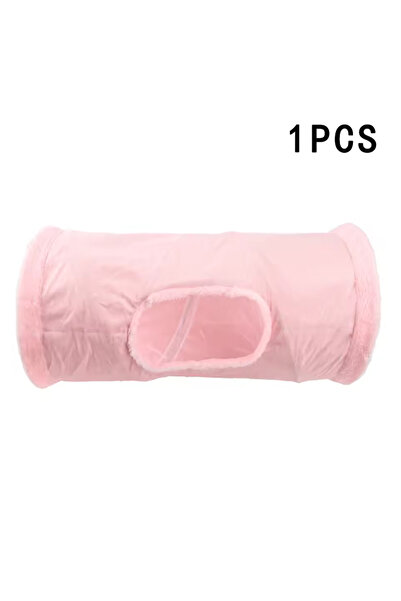 Choice3 Pink-1pcs Pet Cat Plush Tunnel Foldable Suede Channel Toy for Self En...