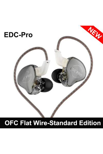 Choice6 NEW Gray No Mic New KZ EDC Pro Headset Dynamic In-Ear Monitor HiFi Wi...