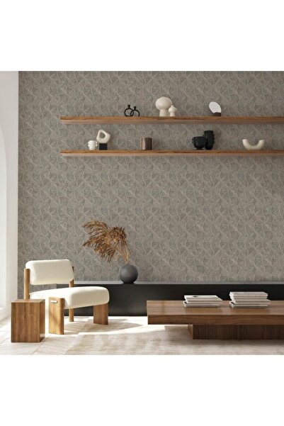Adawall Omega23201-5 Koyu Gri Istiridye Desenli Duvar Kağıdı 16,50m2
