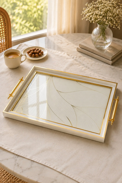 Enza Beste Çay Kahve Kahvaltılık Ve Sunum Tepsisi 48 x 29