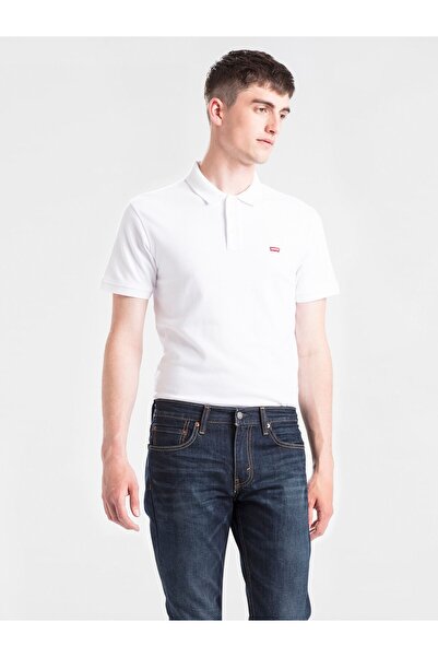 Levi's Men's White Polo Collar T-Shirt A0229-0006