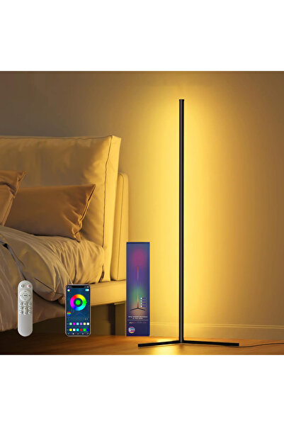Choice black 150CM RGB LED Floor Lamp, LED Corner Lamp Works Smart Modern Flo...