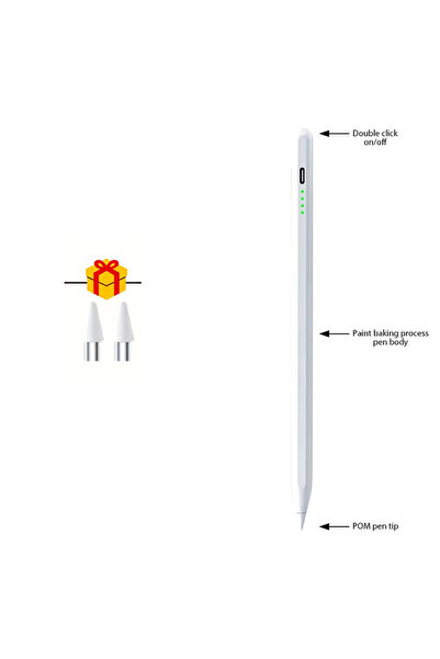 Choice1 WHITE Pencil Stylus For iPad A16 M5 5th Pro 10.5" 1st 2nd 2017 Air 1 ...
