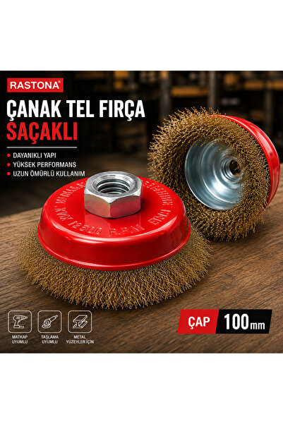 RASTONA ÇANAK TEL FIRÇA SAÇAKLI Ø100
