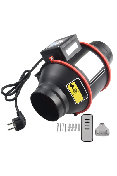 Choice 1pc Exhaust Flue Fan 100mm Speed Control Mixed Flow Inline Fan 220V Hi...