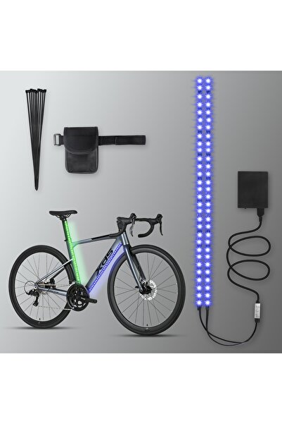 Choice RGB black30lights Bicycle RGB Strip Lights Are Suitable for Night Ridi...