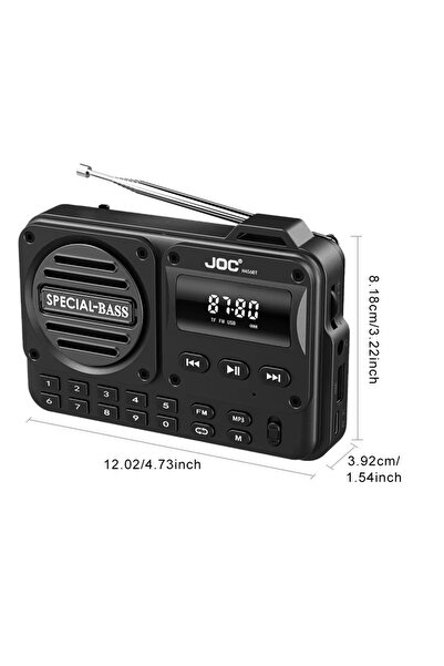Choice3 Black Portable Digital FM Radio Rechargeable Digital Radio Recorder w...