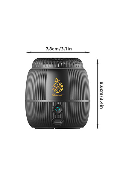 Choice Black Electric Incense Burner Mini Portable Bakhoor Oud Burner USB Rec...
