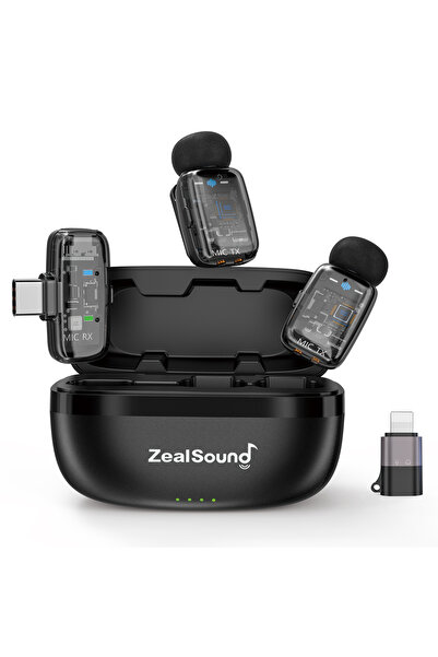 Choice black ZealSound Wireless Microphone with Transparent Shell,Life for Vl...