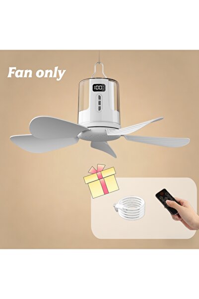 Choice White Fan 10800mAh Outdoor Camping Fan Portable Ceiling Fans Tent Vent...