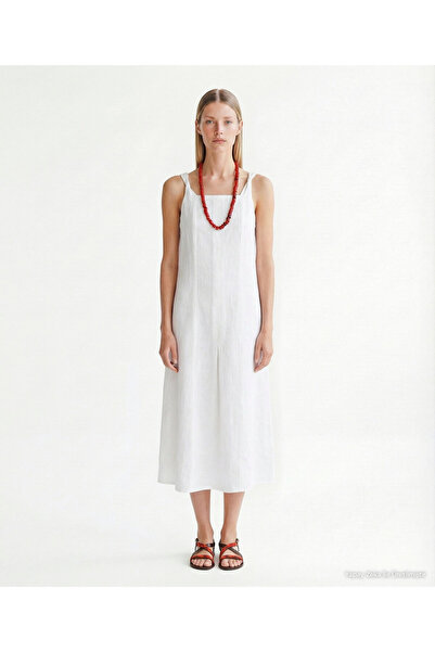 Yargıcı Straight Square Neck Strap Dress