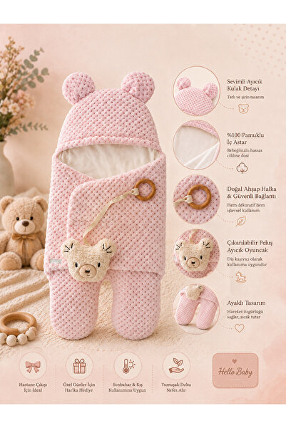 Tomuycuk 100% Cotton Extra Soft Winter Baby Blanket Swaddle Toy Sleeping Bag ...