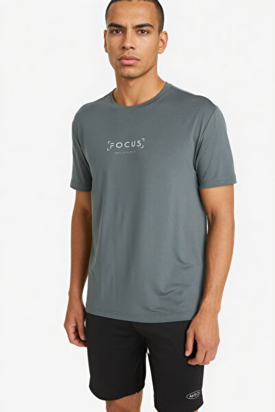 DeFacto Μπλουζάκι με κοντό μανίκι Standard Fit Soft Touch Crew Neck με στάμπα...