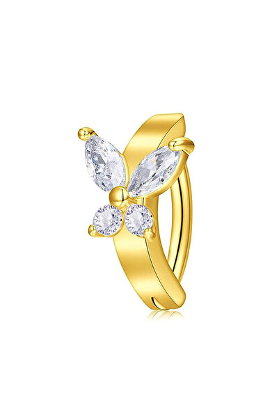 Choice5 golden3 Butterfly Navel Belly Button Ring Surgical Steel Zircon Heart...