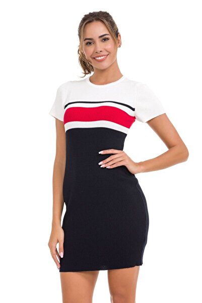 Cipo & Baxx Wp257 striped knit mini dress
