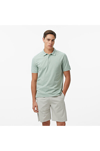 Nautica Men's Green Regular Fit Polo Collar T-Shirt