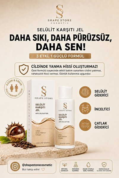 SHAPE STORE Sıkılaştırıcı , Anti Selülit ve Çatlak giderici bölgesel Vucut Je...