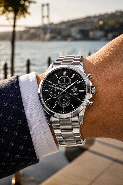 S.POLO Spolo Brand Men's Wristwatch+Bracelet Gift