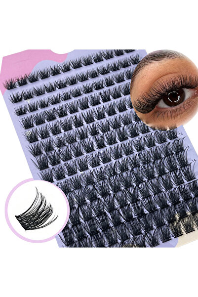Choice T50-T 168/240 Cluster Individual Lashes D Curl 8-14mm Mixed Tray Natur...