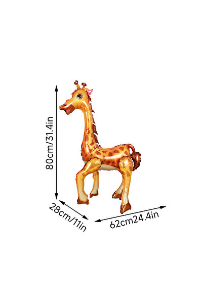 Choice Other 1pc 1pc Giraffe Standing Foil Balloon, Forest Animal Theme Baby ...
