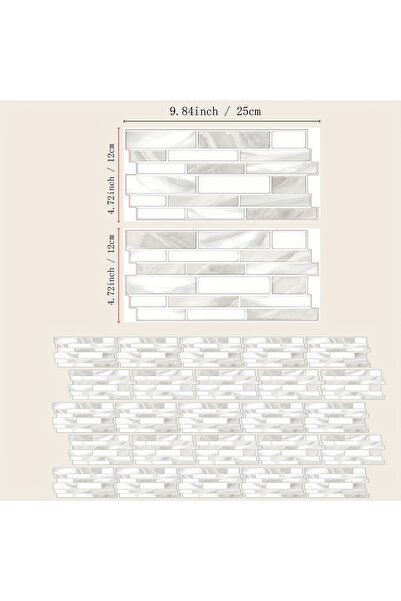 Choice CF-BP25P1225-048-XM 25PCS Marble Pattern 3D Effect Crystal Kitchen sti...