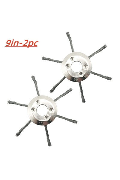 Choice1 2PC 9Inch 6Claws LUSQI 2PC 8/9Inch Steel Wire Wheel Head Grass Trimme...