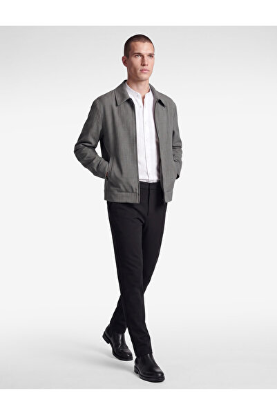 Koton Long Sleeve Pocketed Shirt Collar Zipper Jacket