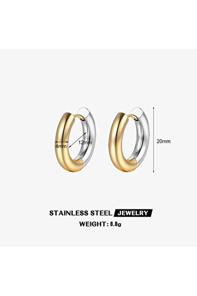 Choice 22586 Fashion Gold Silver Double Colors Stainless Steel 18K Gold Plate...