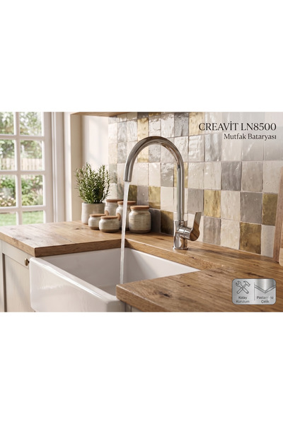 Creavit LN8500 Luna Mutfak Bataryası - Krom