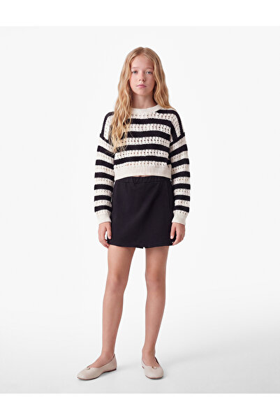 Koton Viscose Blended Regular Waist Bermuda Shorts Skirt