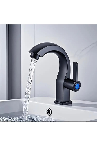 Choice1 HHH Modern Single Hole Bathroom Sink Faucet with Side Spray Matte Bla...
