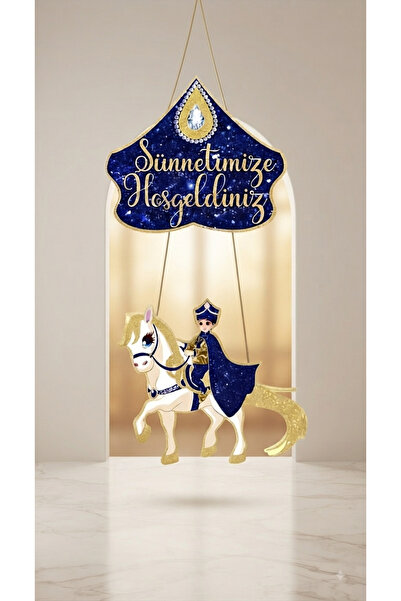 Deniz Party Store Sünnetimize Hoşgeldiniz kalın karton Kapı süsü GOLD