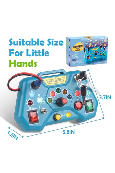 Choice BLUE Montessori Busy Board Toys for Toddlers Gifts for 3 Year Old Baby...