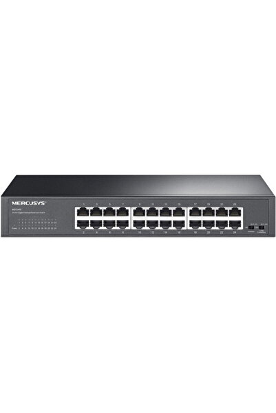 Mercusys Switch MS124GS, 24 porturi RJ45, Viteză de transfer 10/100/1000 Mbps...