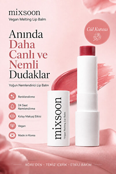 mixsoon Vegan Melting Lip Balm 02 Dry Rose (Dry Rose Color)
